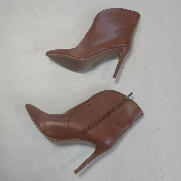 Nine West Brown Leather Slip-on Ankle Boots Size 10M - Picture 14 of 16